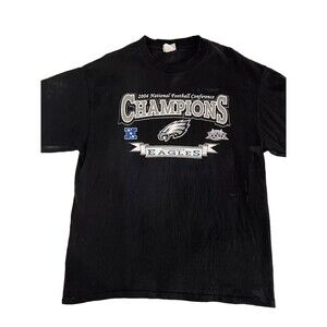 Philadelphia Eagles Shirt Men XL Black NFL Football 2004 NFC Championship